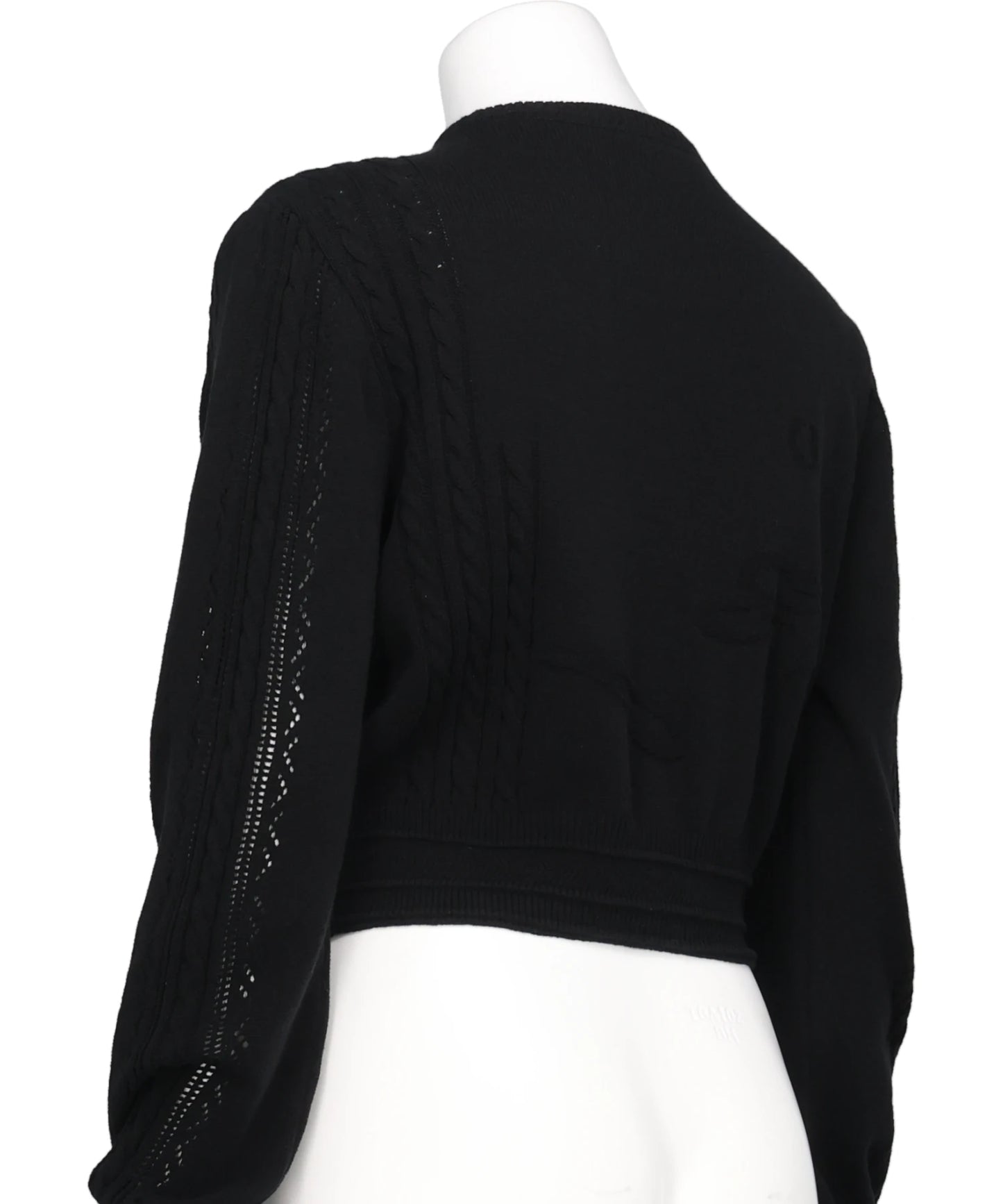 3D FLORAL MOTIF KNIT CARDIGAN