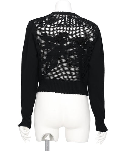 CUPID IN HEAVEN CROCHET KNIT CARDIGAN