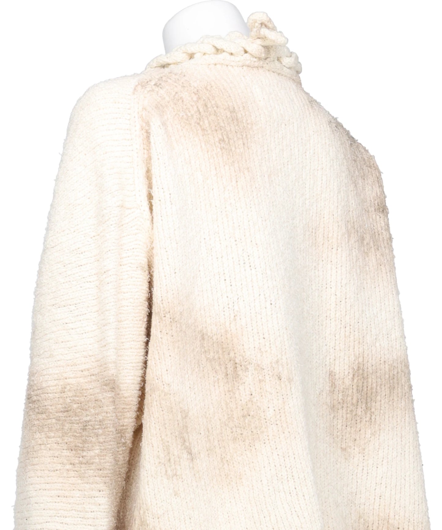 CHAINED SLASH KNIT CARDIGAN