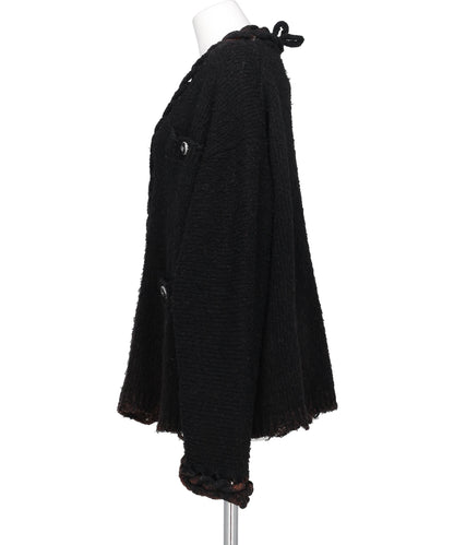 CHAINED SLASH KNIT CARDIGAN