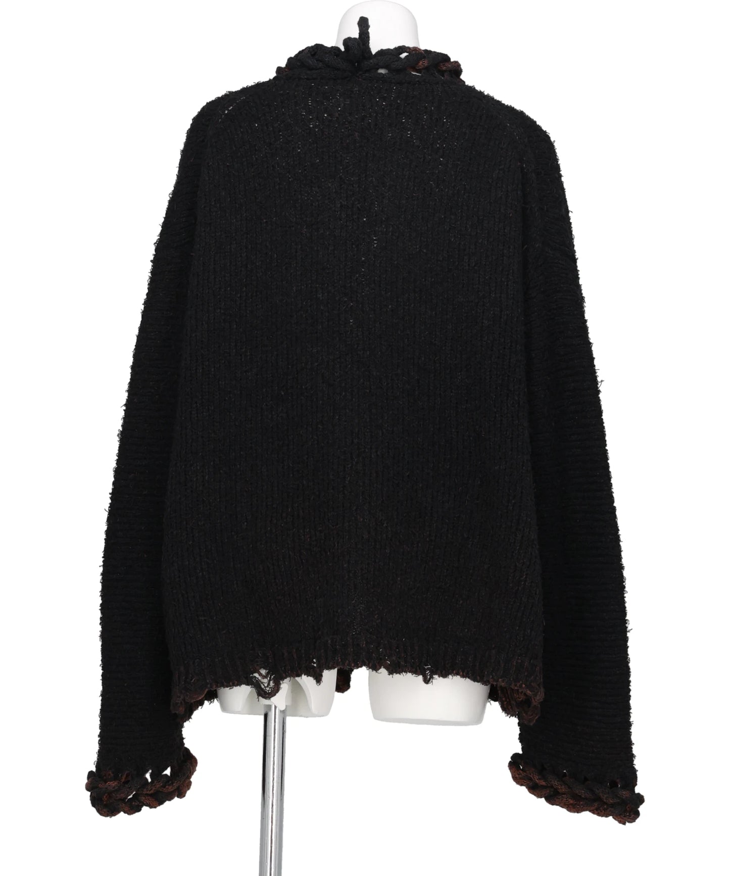 CHAINED SLASH KNIT CARDIGAN