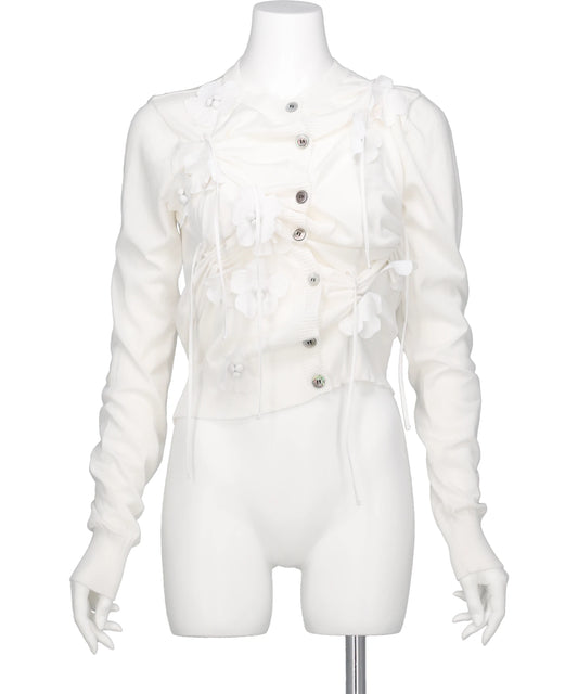 riv nobuhiko(リブノブヒコ) 2026SS POPPY FLOWER CARDIGAN KNSS262101