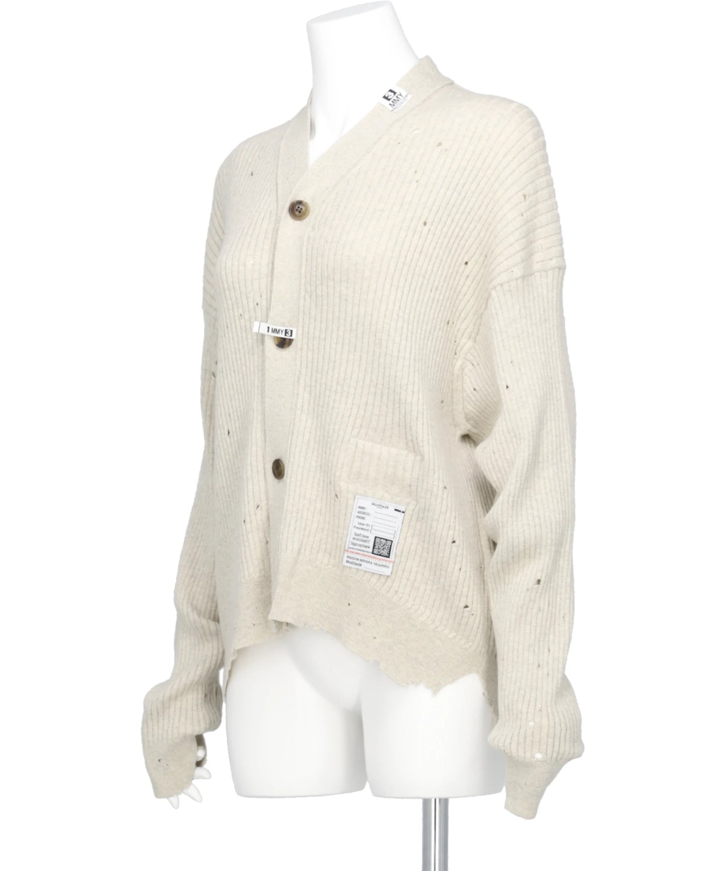 DISTRESSED KNIT CARDIGAN