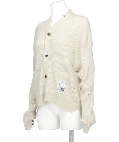 DISTRESSED KNIT CARDIGAN