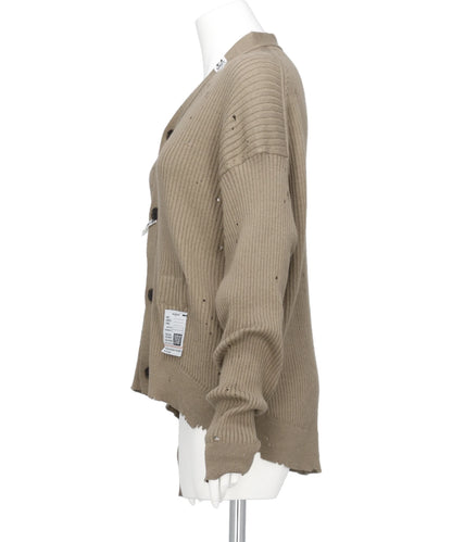 DISTRESSED KNIT CARDIGAN
