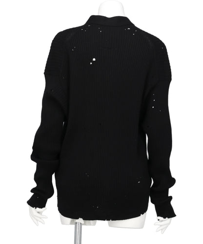 DISTRESSED KNIT CARDIGAN