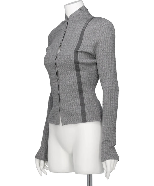 ECO VERO VEIL CABLE KNIT CARDIGAN