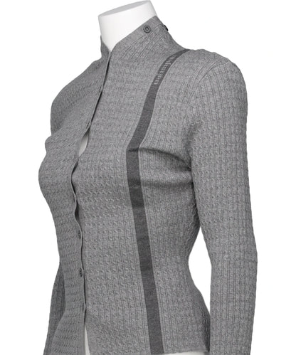 ECO VERO VEIL CABLE KNIT CARDIGAN