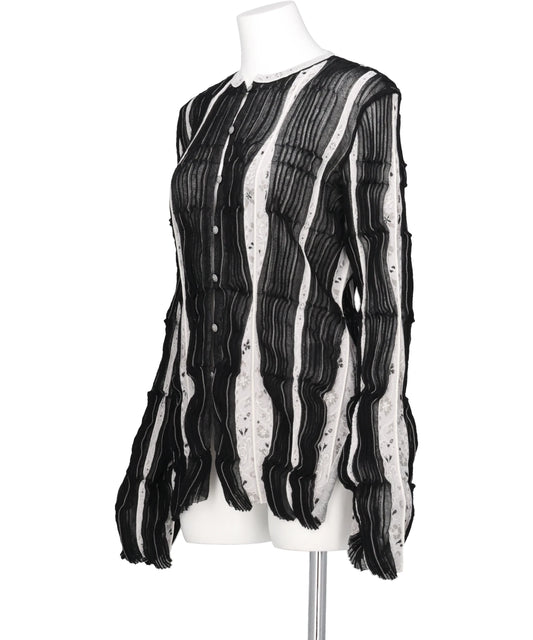 FLUID JACQUARD KNIT CARDIGAN