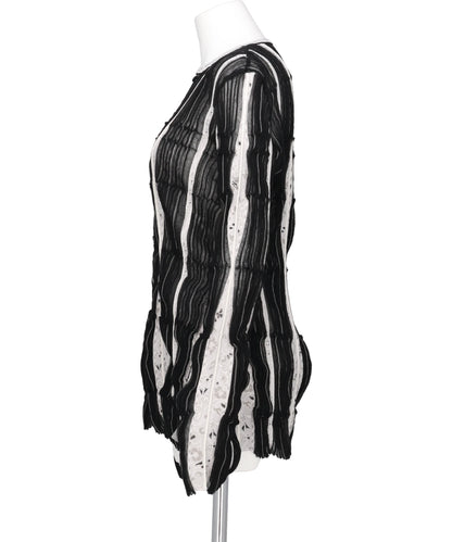 FLUID JACQUARD KNIT CARDIGAN