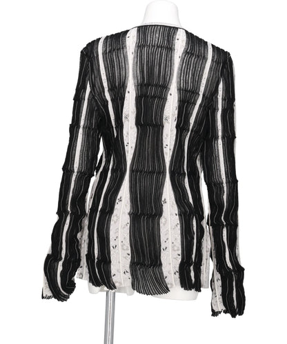 FLUID JACQUARD KNIT CARDIGAN