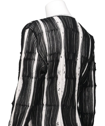 FLUID JACQUARD KNIT CARDIGAN