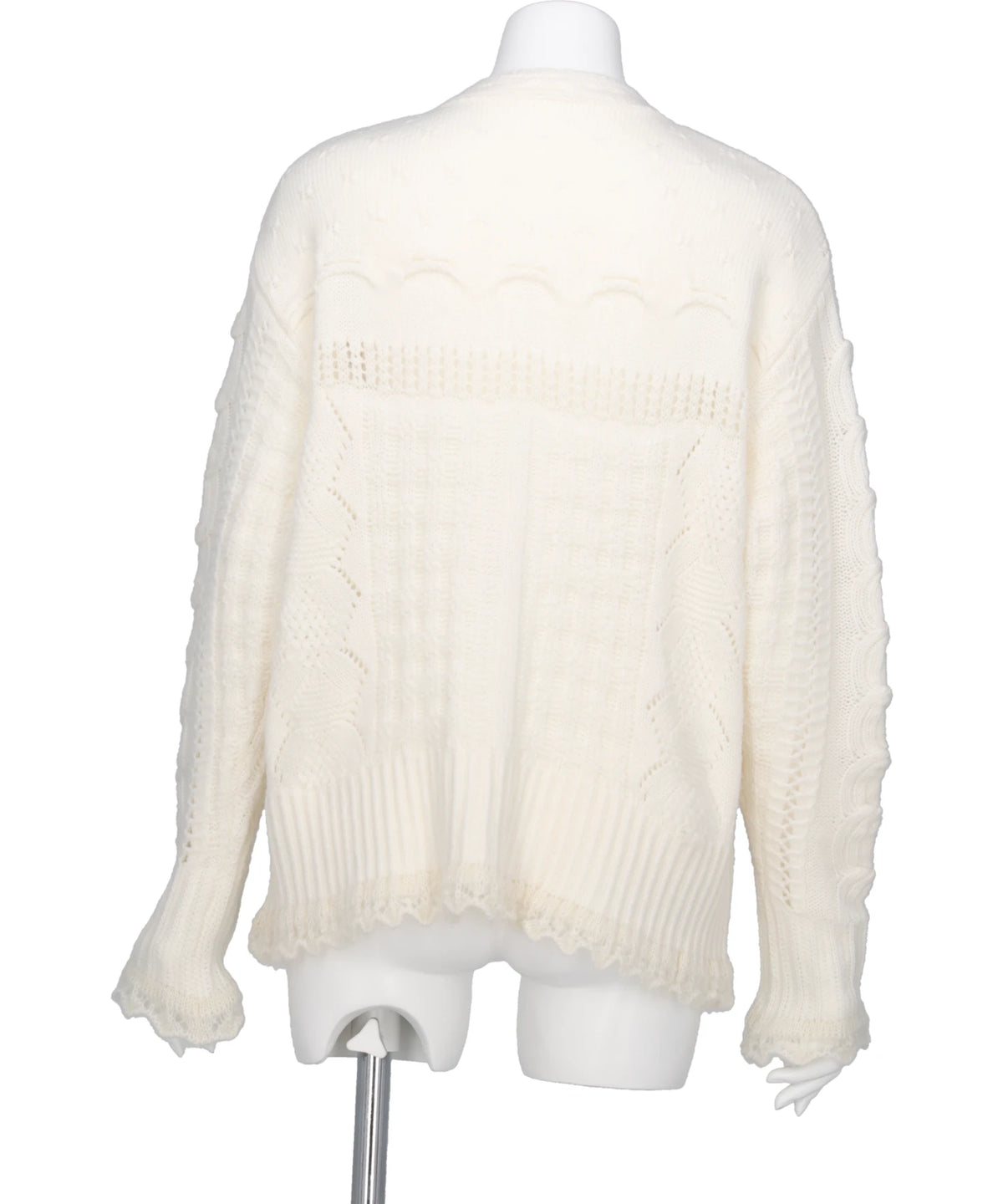 WOOL CABLE KNIT CARDIGAN