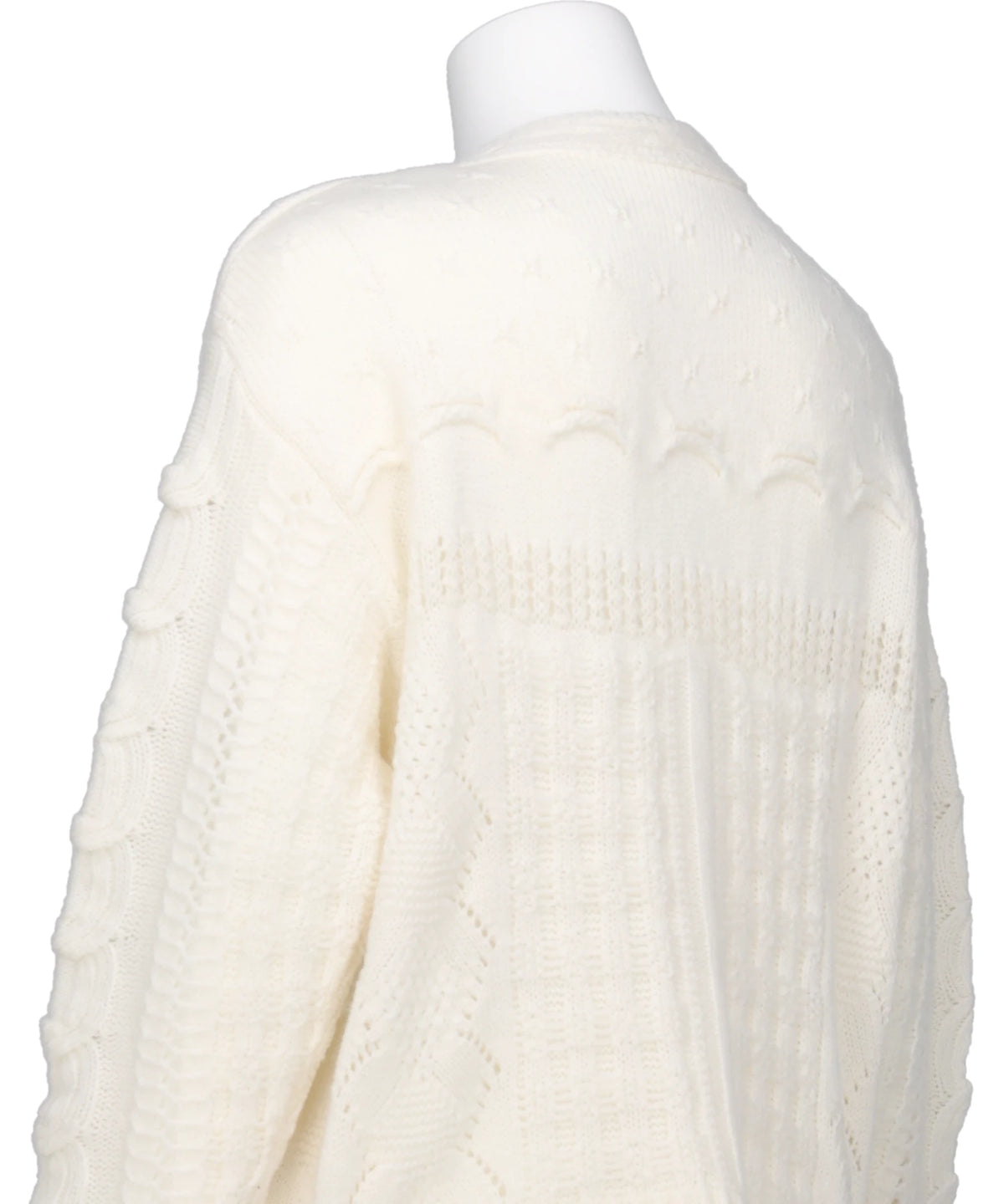 WOOL CABLE KNIT CARDIGAN