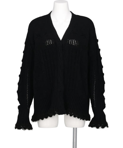 Mame Kurogouchi(マメクロゴウチ) 2026AW WOOL CABLE KNIT CARDIGAN MM26FW-KN094