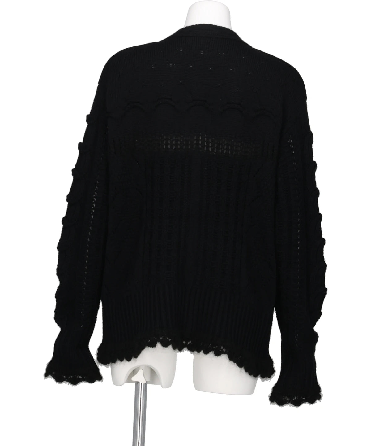 WOOL CABLE KNIT CARDIGAN
