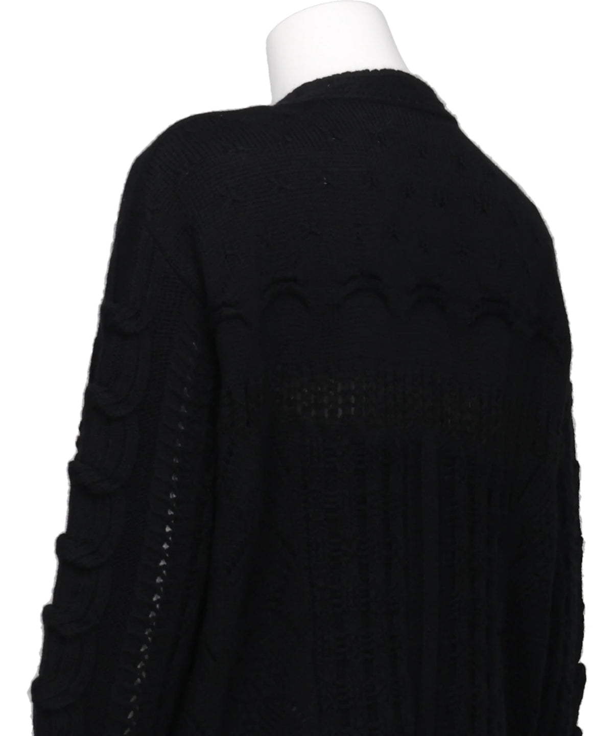 WOOL CABLE KNIT CARDIGAN