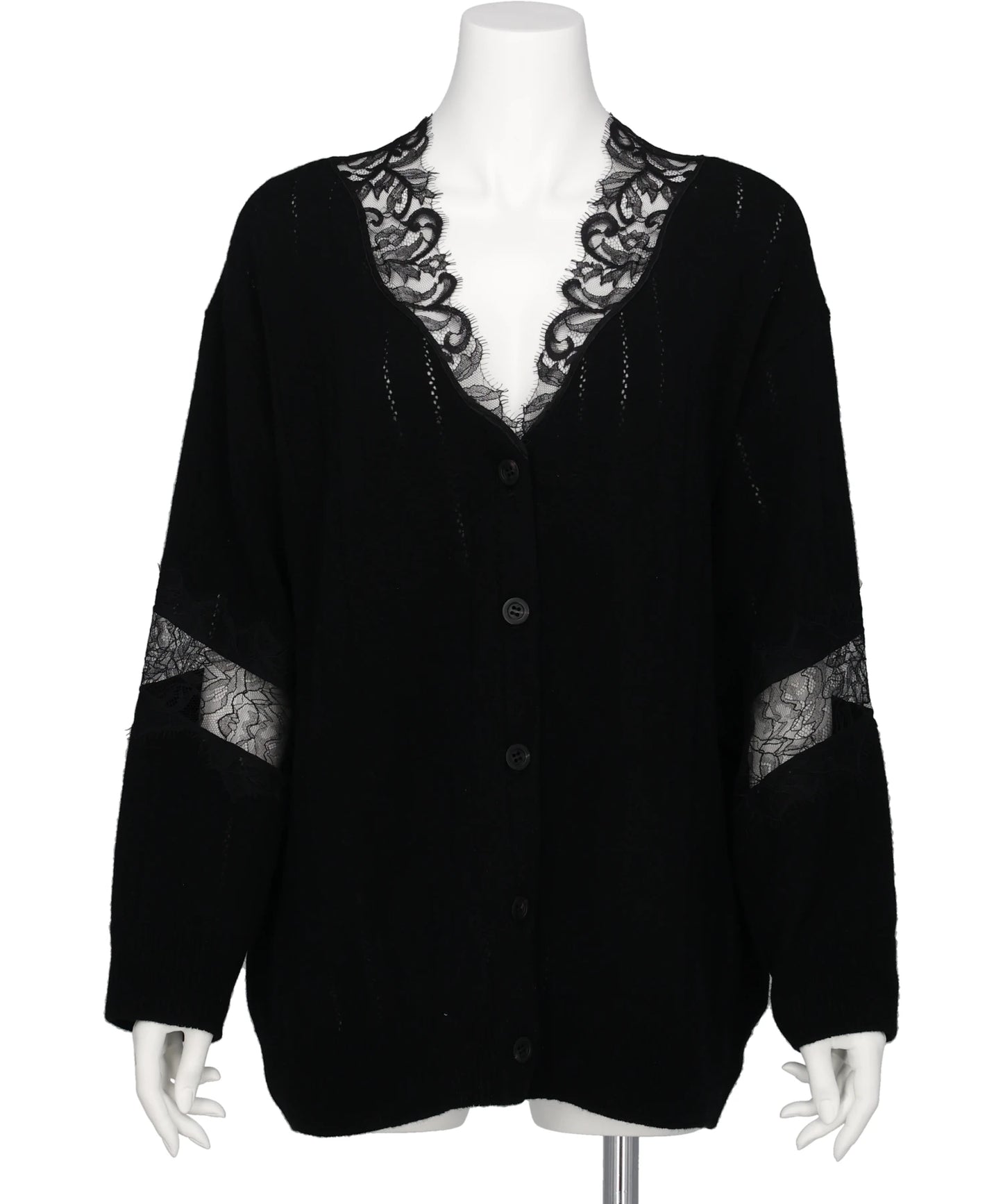 FETICO(フェティコ) 2026AW OVERSIZED HAIRY LACE PANELED KNITCARDIGAN FTC264-0702