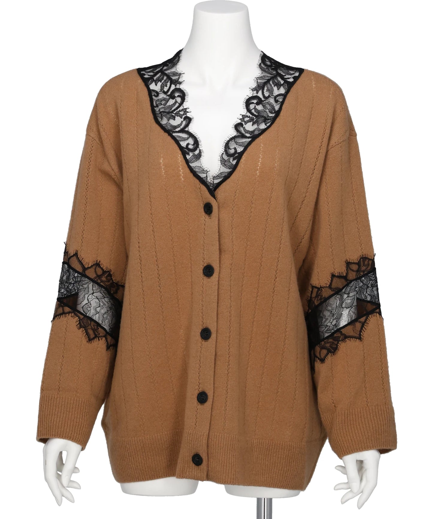 FETICO(フェティコ) 2026AW OVERSIZED HAIRY LACE PANELED KNITCARDIGAN FTC264-0702