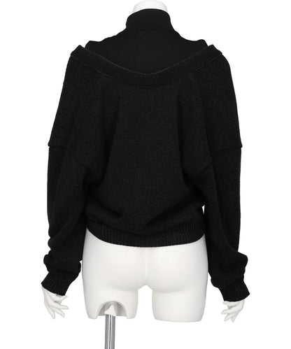 LAYERED KNIT CARDIGAN
