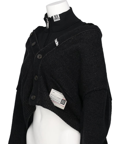 LAYERED KNIT CARDIGAN