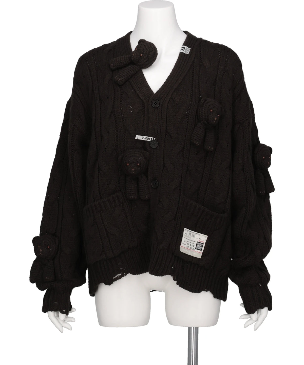 Maison MIHARA YASUHIRO(メゾンミハラヤスヒロ) 2026AW PINK HOUSE BEARS KNIT CARDIGAN C17CD500