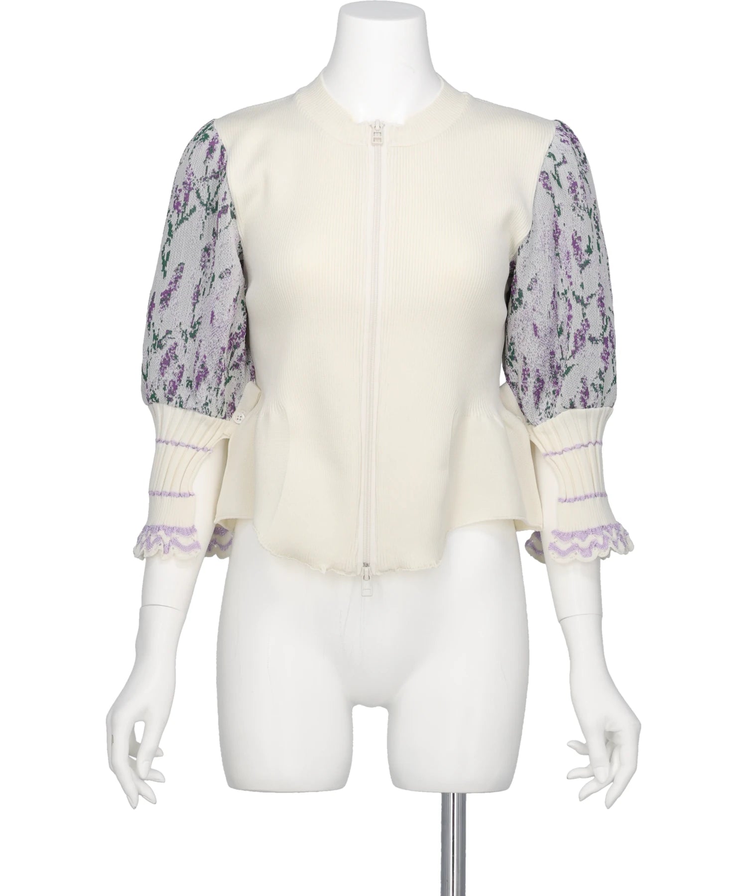 ODAKHA(オダカ) 2026AW STILL LAVENDER ZIP CARDIGAN OH26AW-KN06