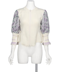 ODAKHA(オダカ) 2026AW STILL LAVENDER ZIP CARDIGAN OH26AW-KN06