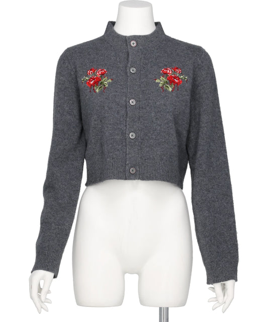 VIVIANO(ヴィヴィアーノ) 2026AW ROSE HAND BRODERIE POLO CARDIGAN VW-AW26-K01