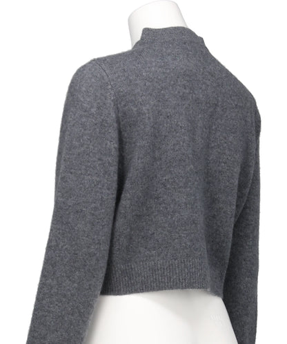 ROSE HAND BRODERIE POLO CARDIGAN