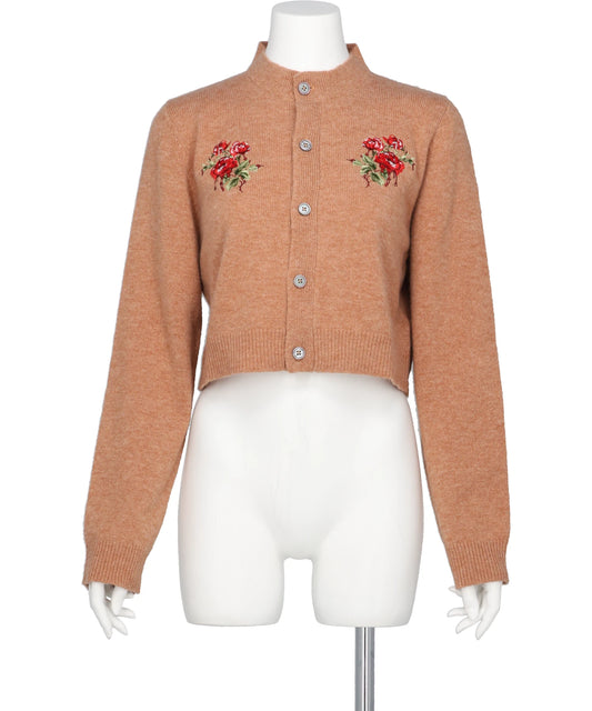 VIVIANO(ヴィヴィアーノ) 2026AW ROSE HAND BRODERIE POLO CARDIGAN VW-AW26-K01