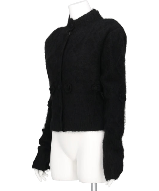 YAK CABLE KNIT CARDIGAN