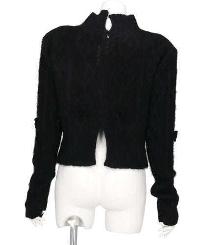 YAK CABLE KNIT CARDIGAN