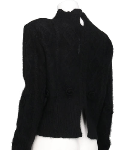 YAK CABLE KNIT CARDIGAN