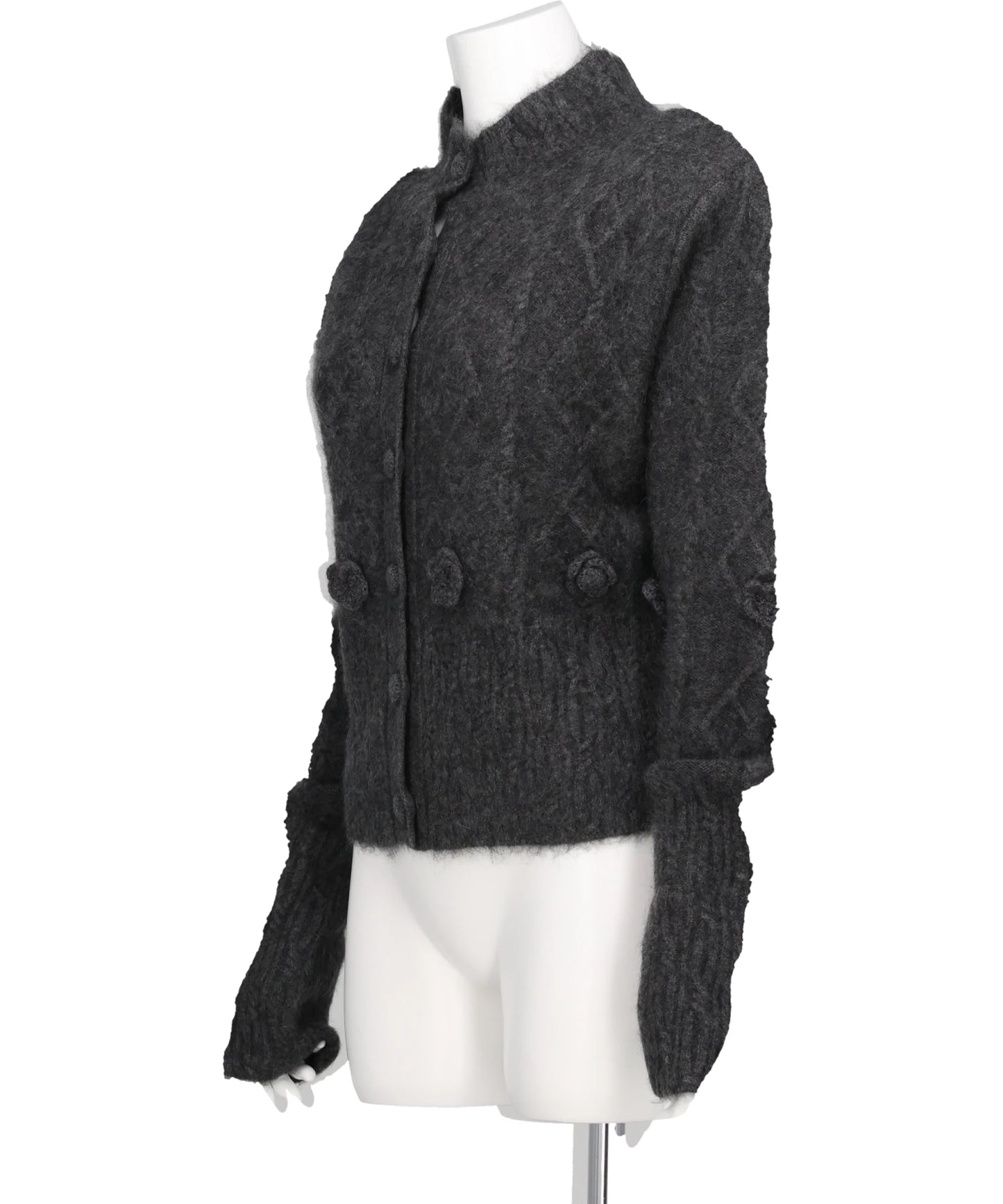 YAK CABLE KNIT CARDIGAN