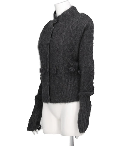 YAK CABLE KNIT CARDIGAN