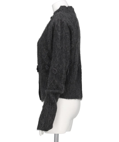 YAK CABLE KNIT CARDIGAN