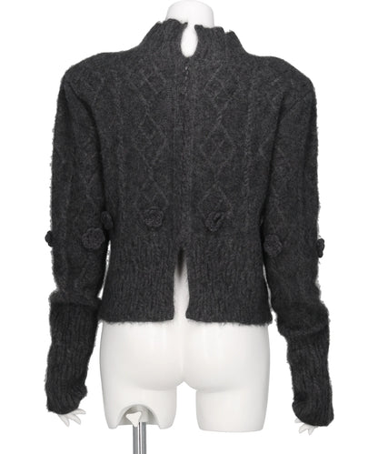 YAK CABLE KNIT CARDIGAN