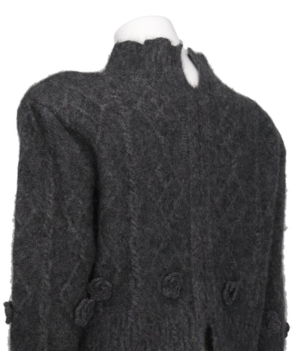 YAK CABLE KNIT CARDIGAN