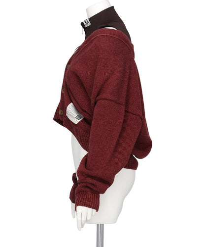 LAYERED KNIT CARDIGAN