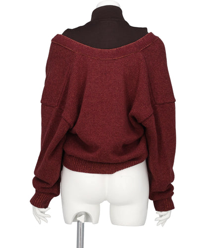 LAYERED KNIT CARDIGAN