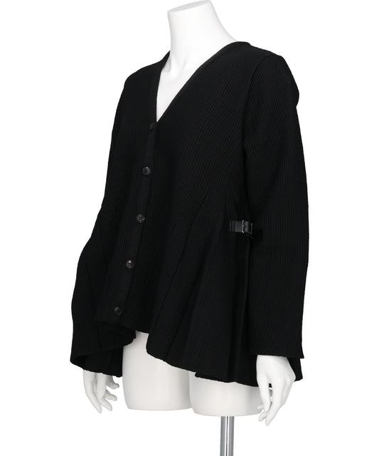 TARTAN PLEATED CARDIGAN
