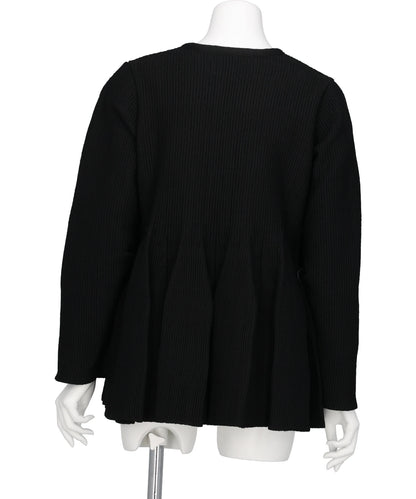 TARTAN PLEATED CARDIGAN