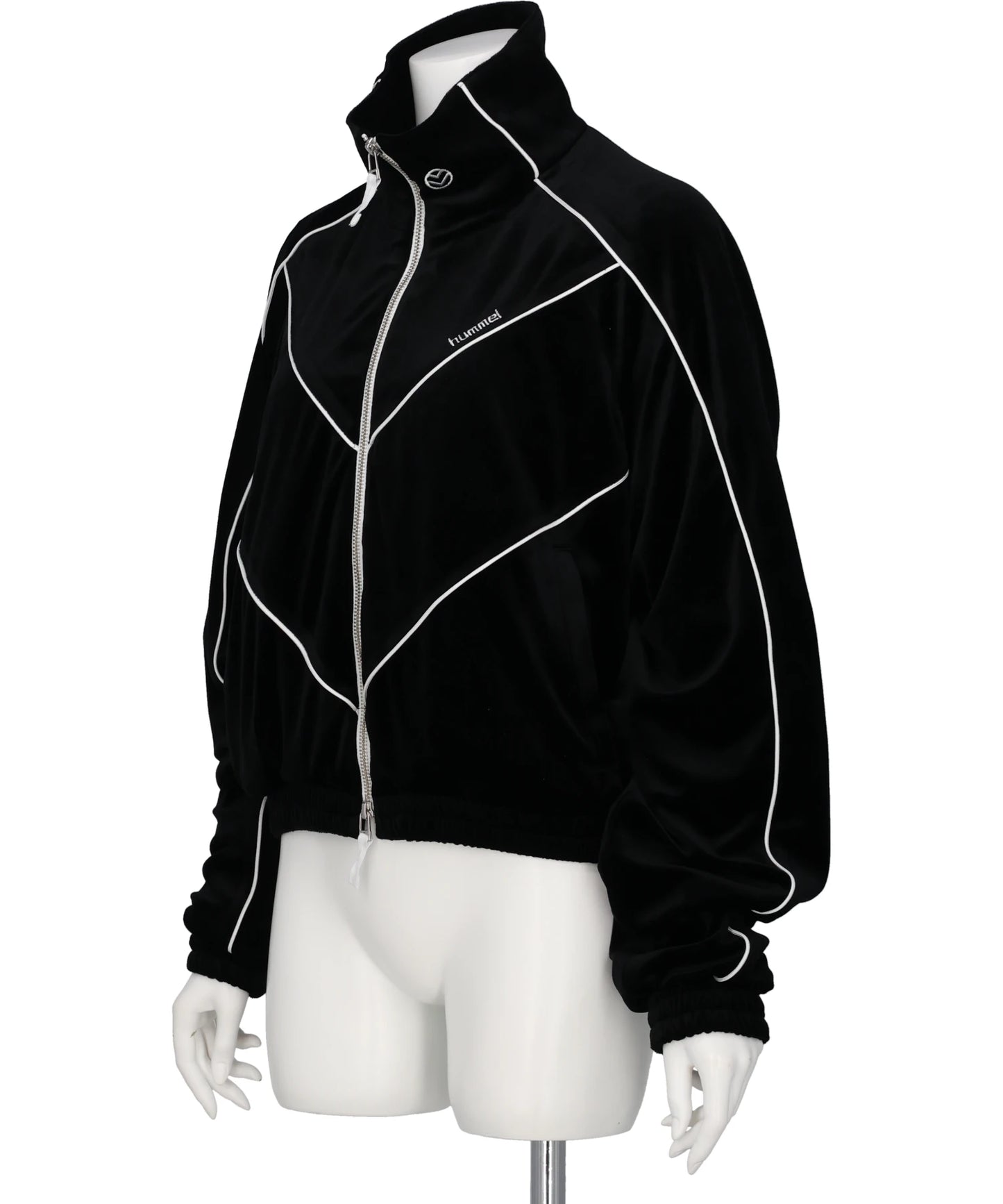 CHEVRON PIPING VELVET TRACK JACKET