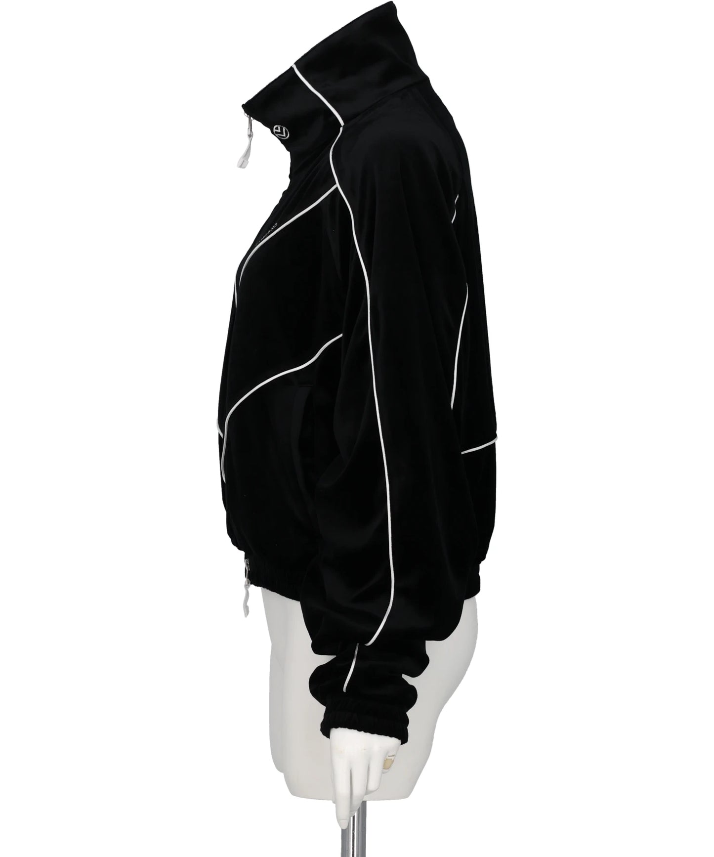 CHEVRON PIPING VELVET TRACK JACKET