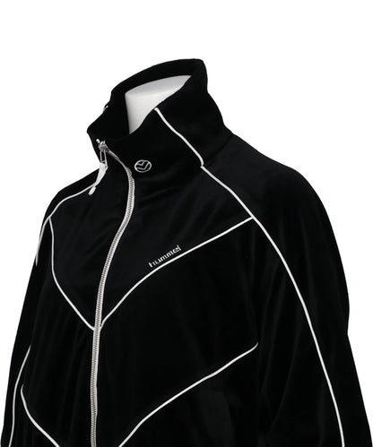 CHEVRON PIPING VELVET TRACK JACKET