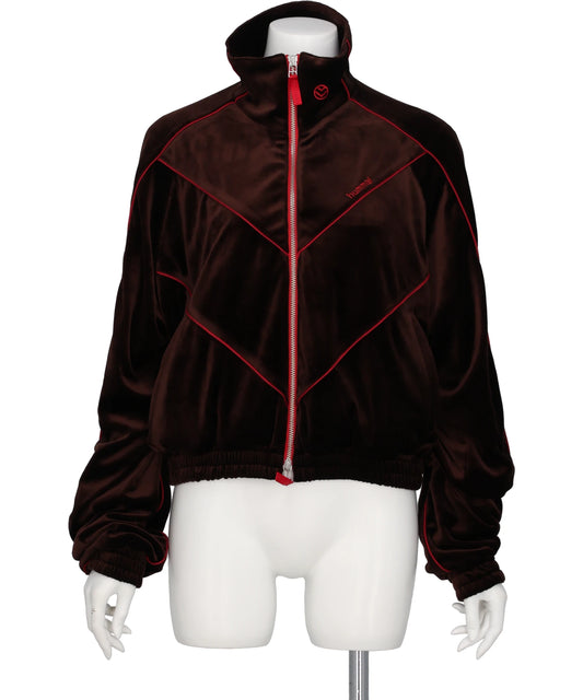 HUMMEL 00(ヒュンメルオー)CHEVRON PIPING VELVET TRACK JACKET