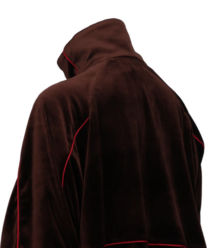 CHEVRON PIPING VELVET TRACK JACKET