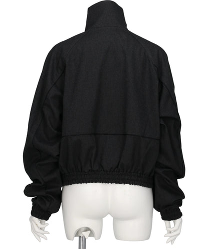 CHEVRON PIPINGWOOL TRACK JACKET