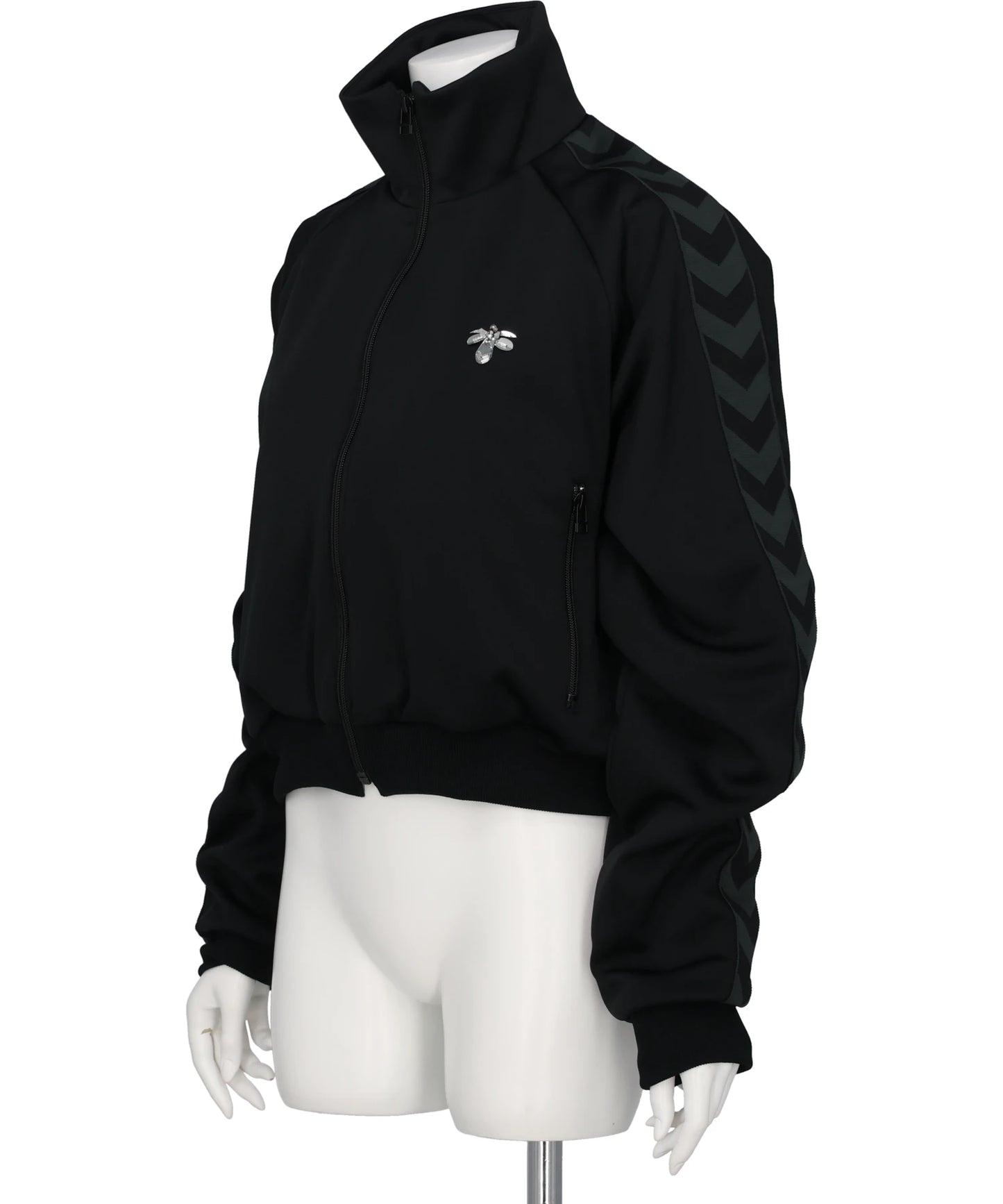 BEADED BUMBLE BEE TRACK JERSEY JACKET